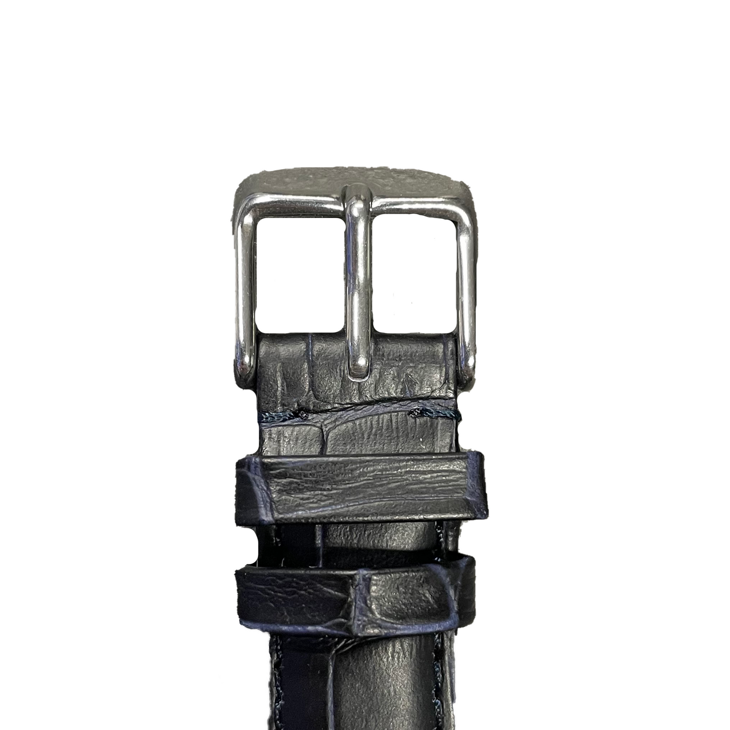 Horlogeband - 18mm - Zwart - Echt leer