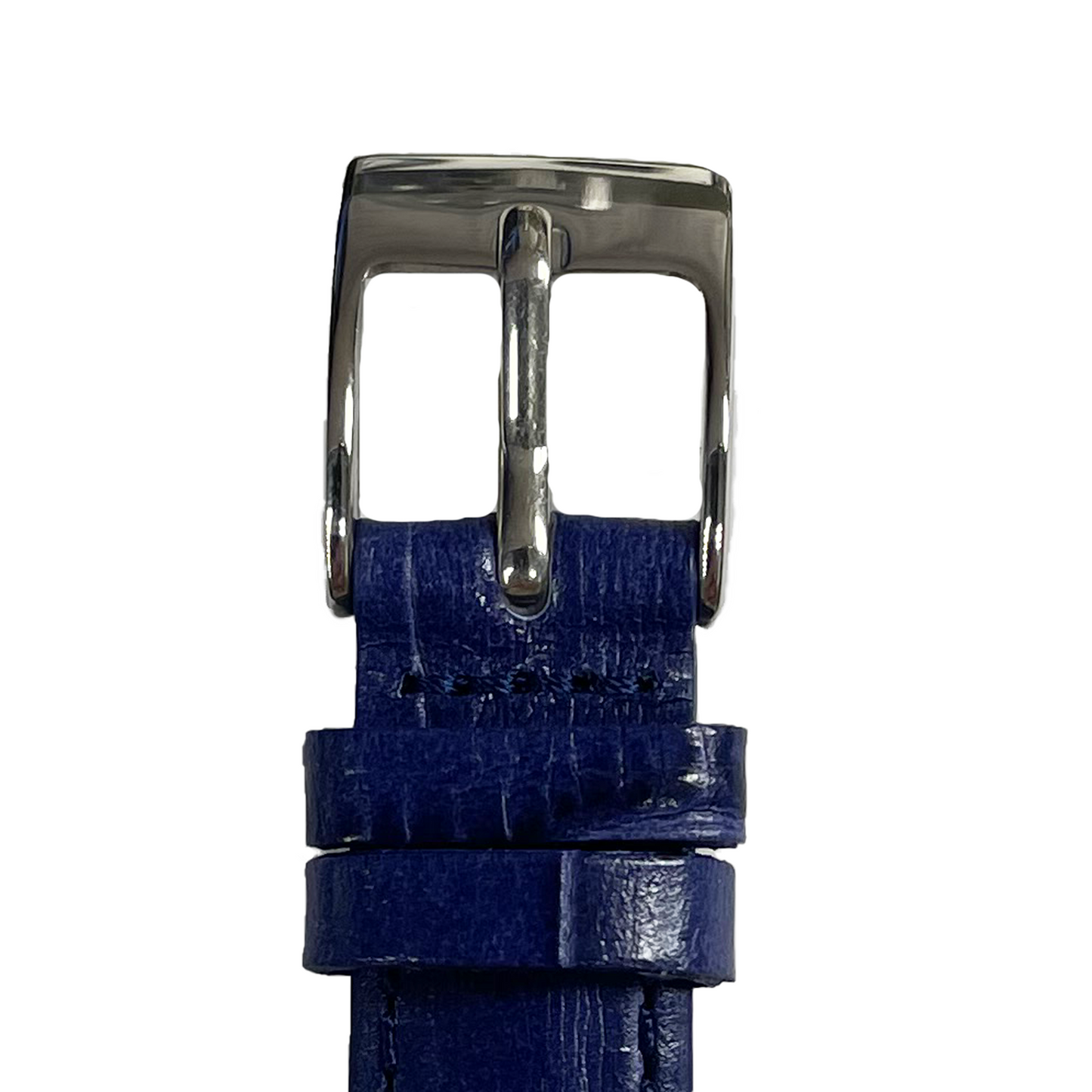 Horlogeband - 14mm - Blauw - Echt leer