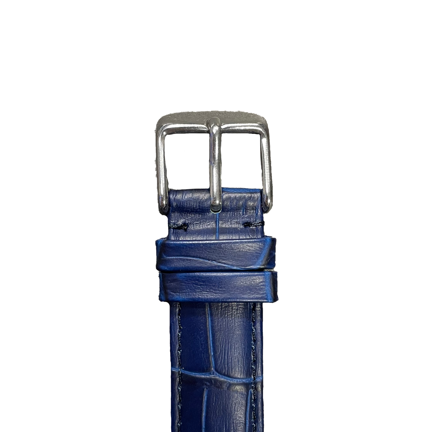 Horlogeband - 18mm - Blauw - Echt leer