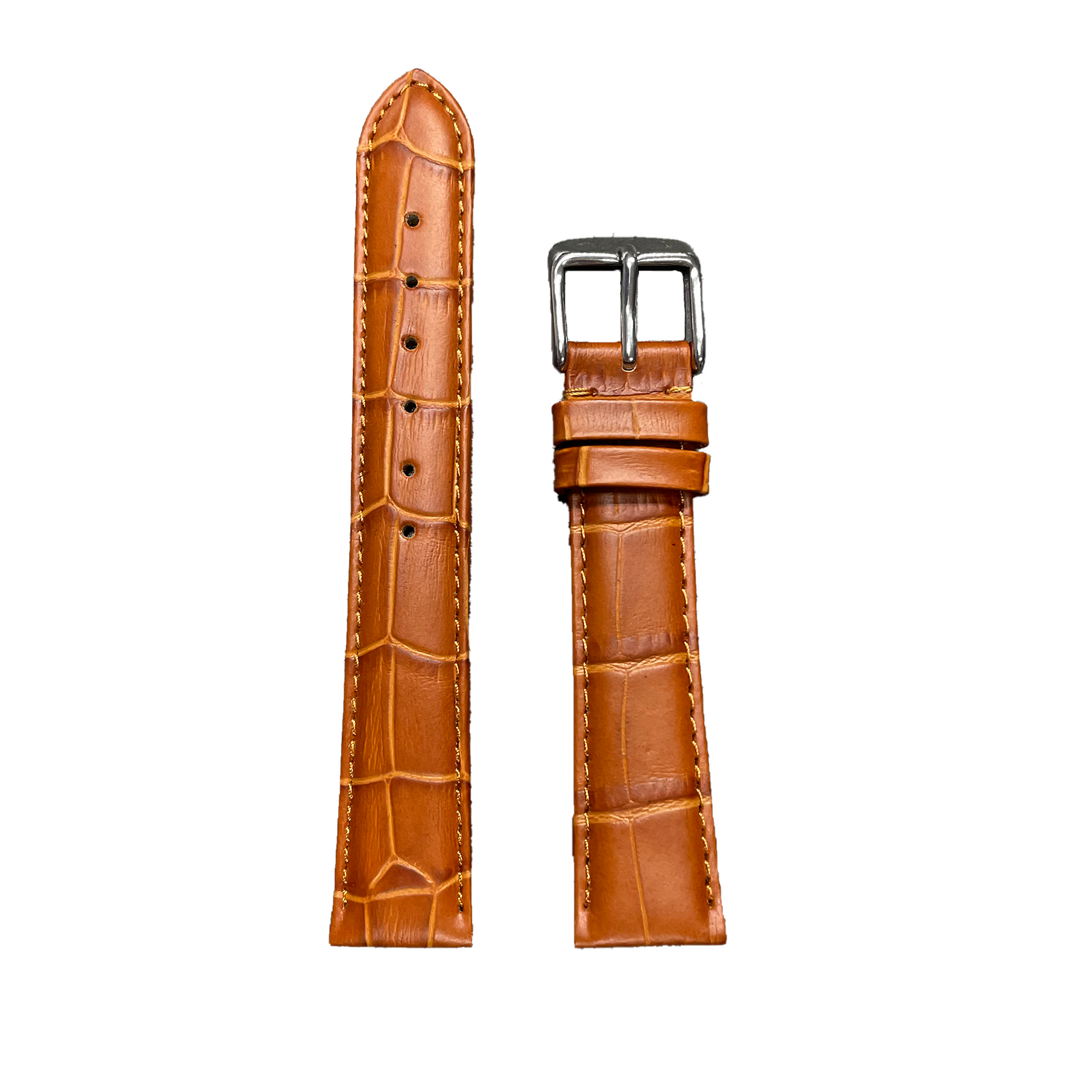 Horlogeband - 18 mm - Bruin - Echt leer