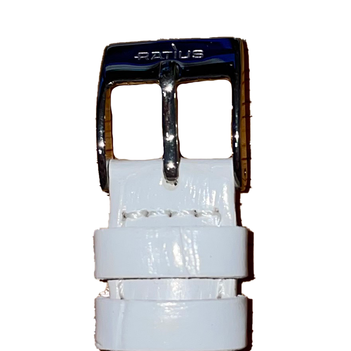 Horlogeband - 16mm - Wit - Echt leer