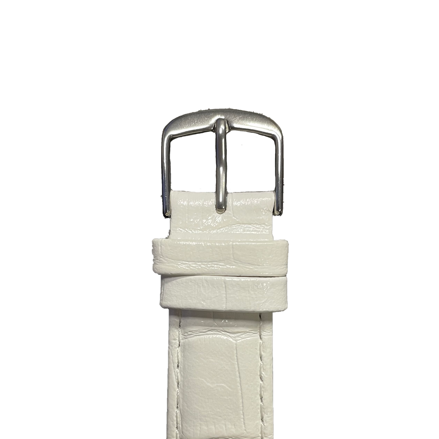 Horlogeband - 18 mm - Wit - Echt leer