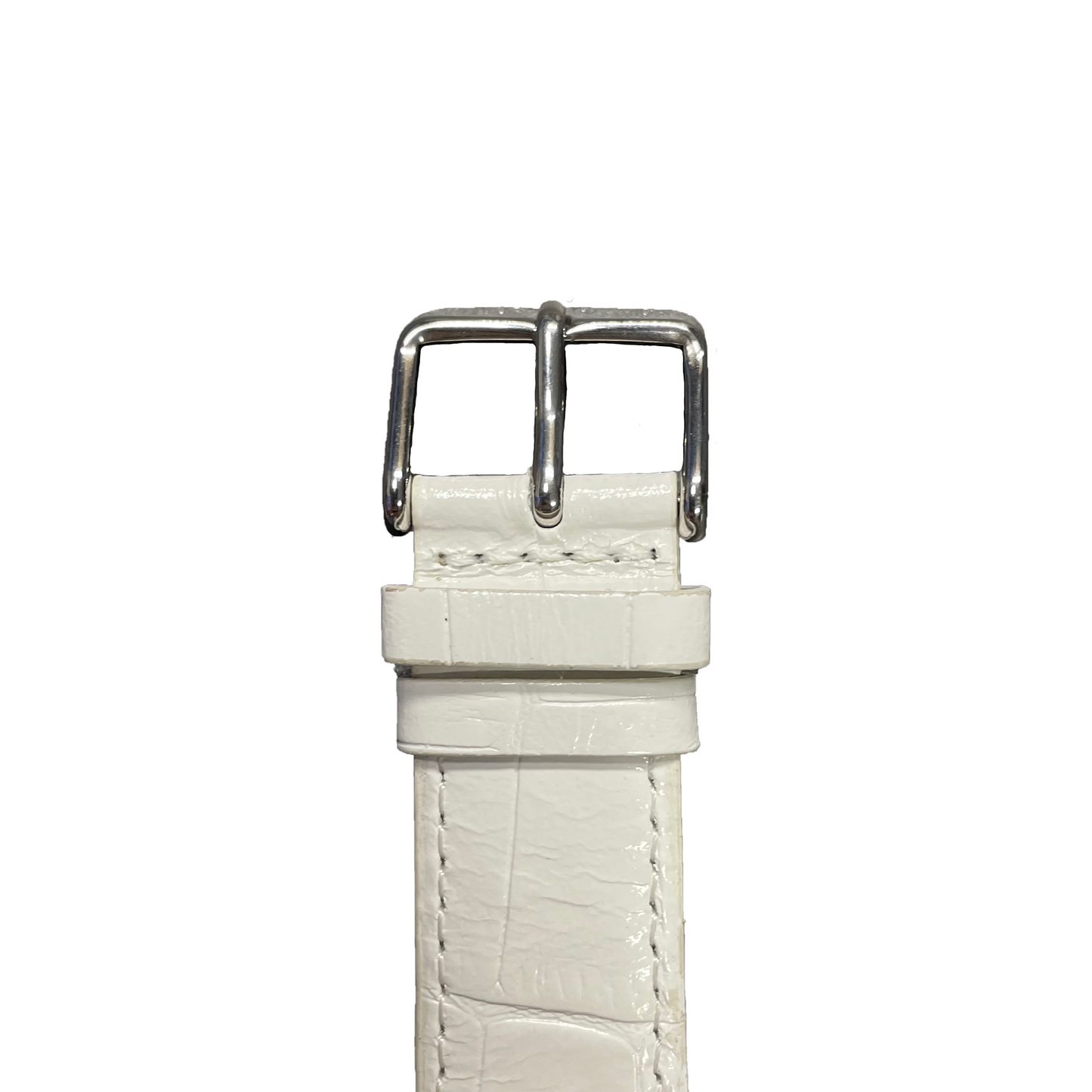 Horlogeband - 20 mm - Wit - Echt leer