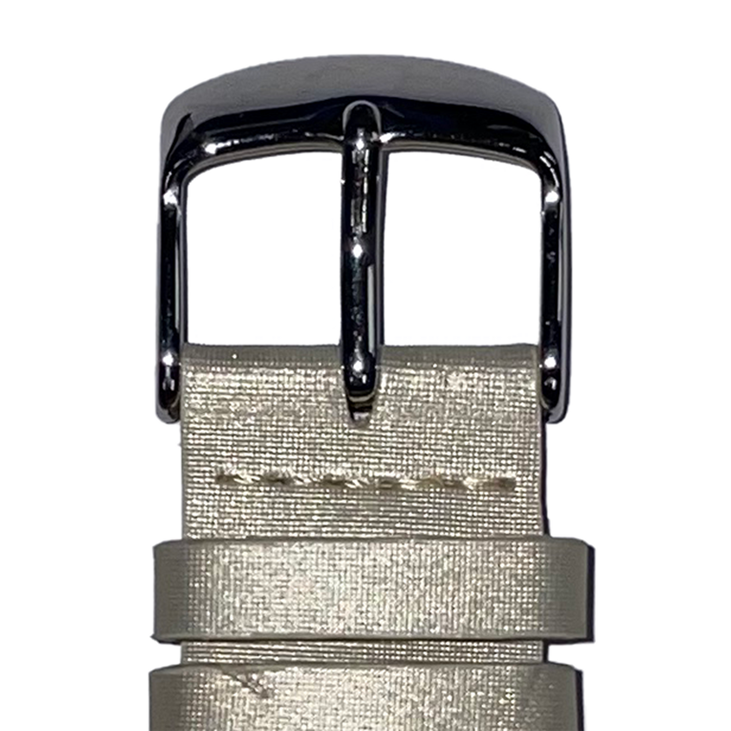 Horlogeband - 18mm - Zilver / Goud - Echt leer