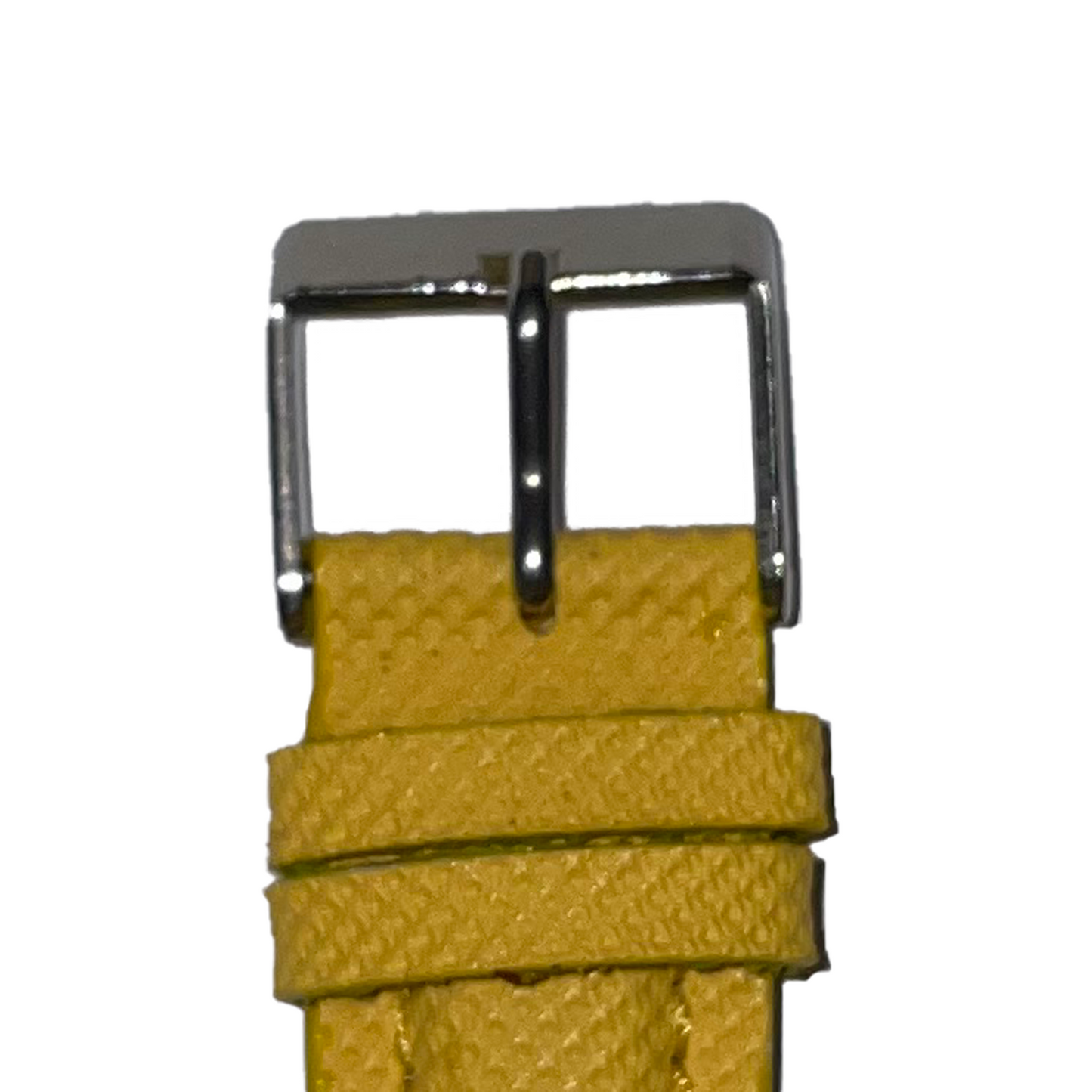 Horlogeband - 18mm - Geel - Echt leer