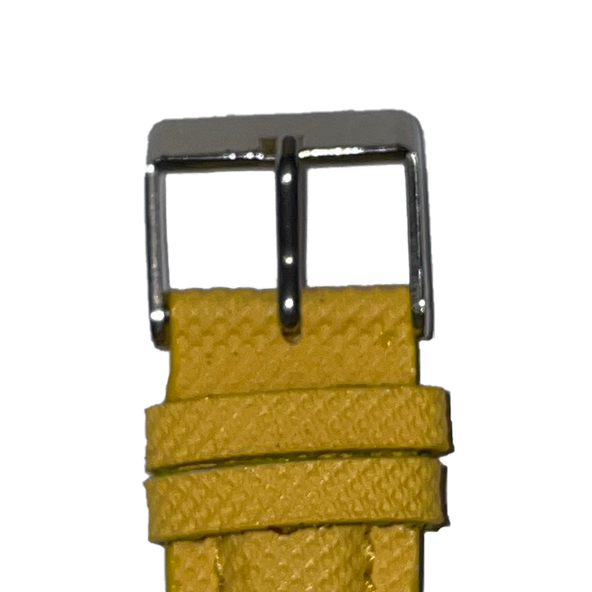 Horlogeband - 18mm - Geel - Echt leer