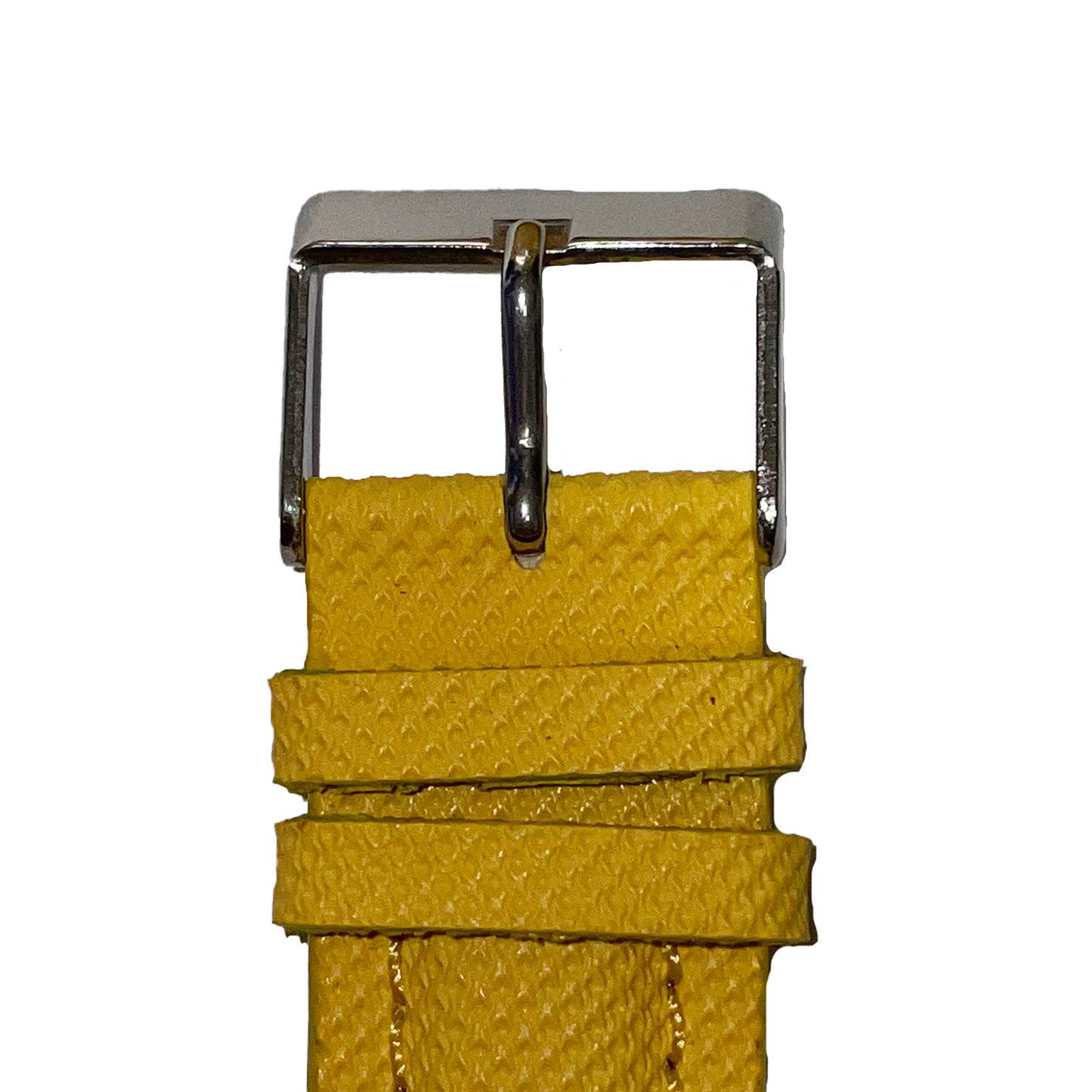 Horlogeband - 20mm - Geel - Echt leer