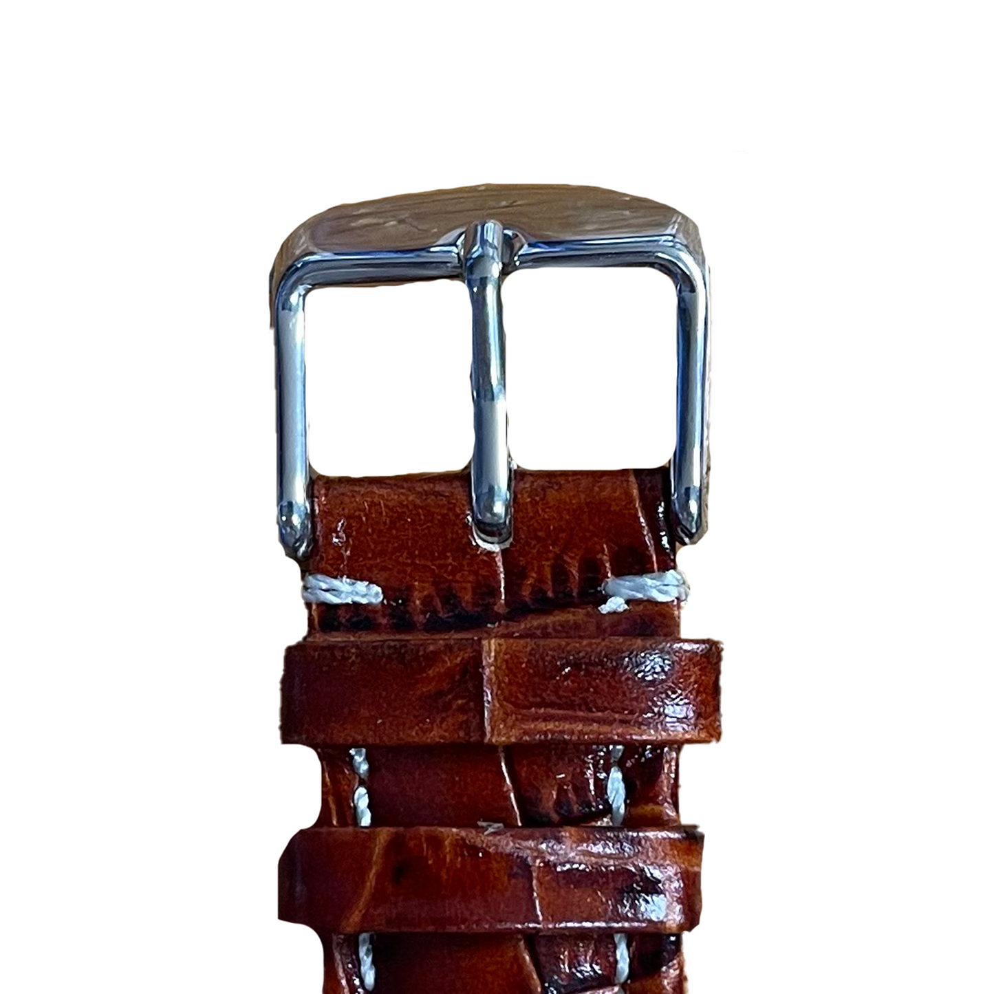 Horlogeband - 20mm - Licht bruin - Echt leer