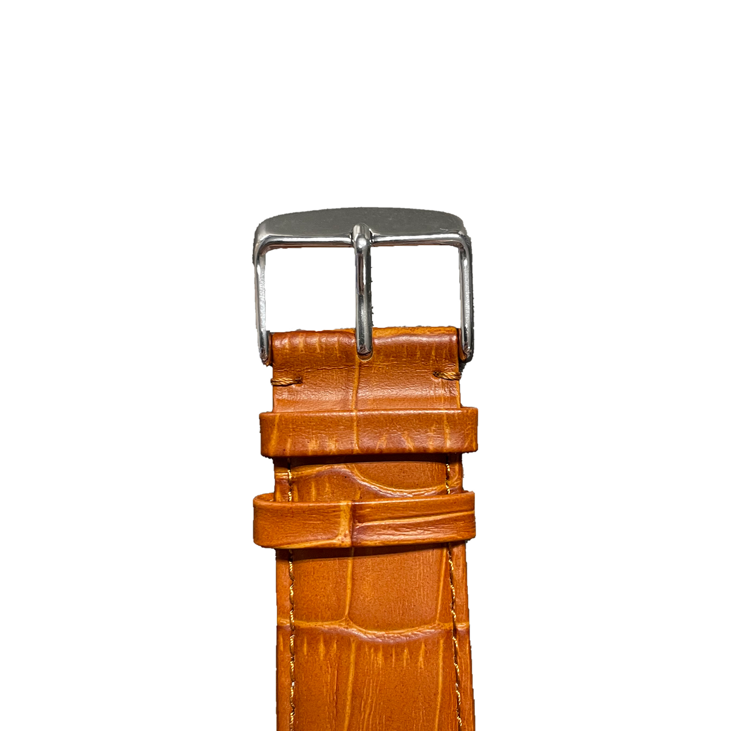 Horlogeband - 24 mm - Cognac bruin - Echt leer