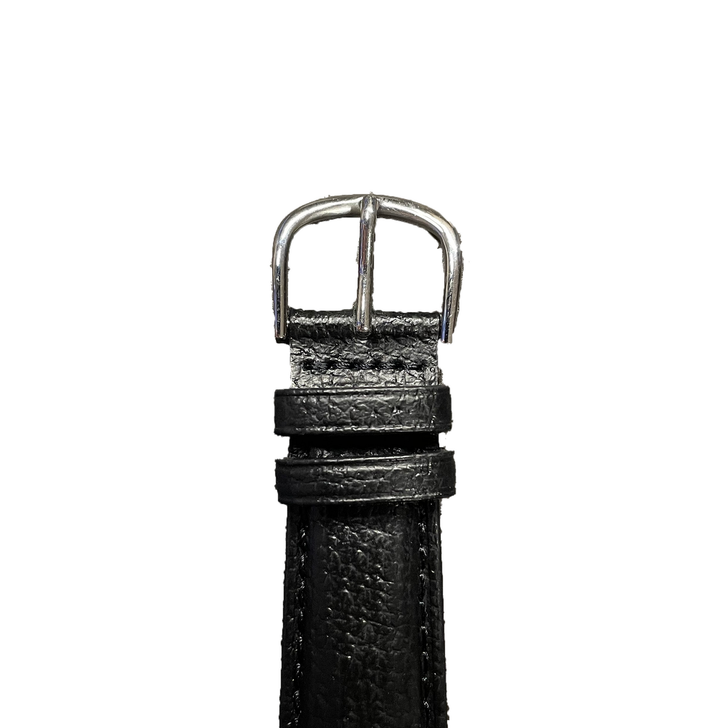 Horlogeband - 20mm - Zwart - Echt leer