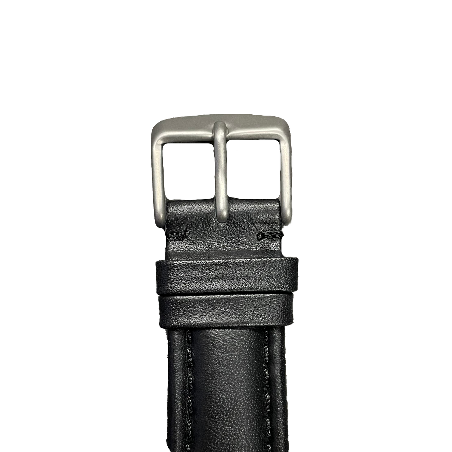 Horlogeband - 20mm - Zwart - Echt leer