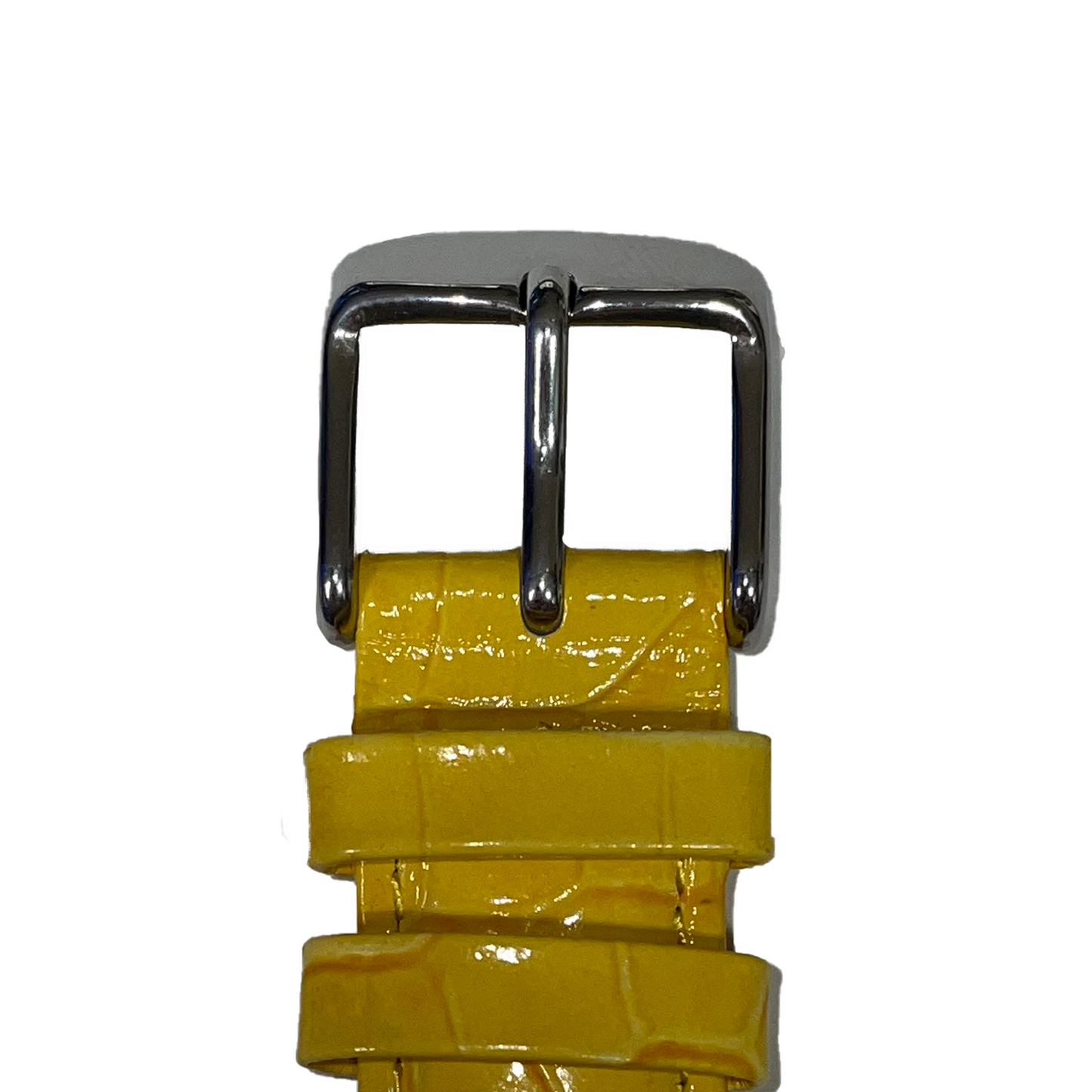 Horlogeband - 16mm - Geel - Echt leer