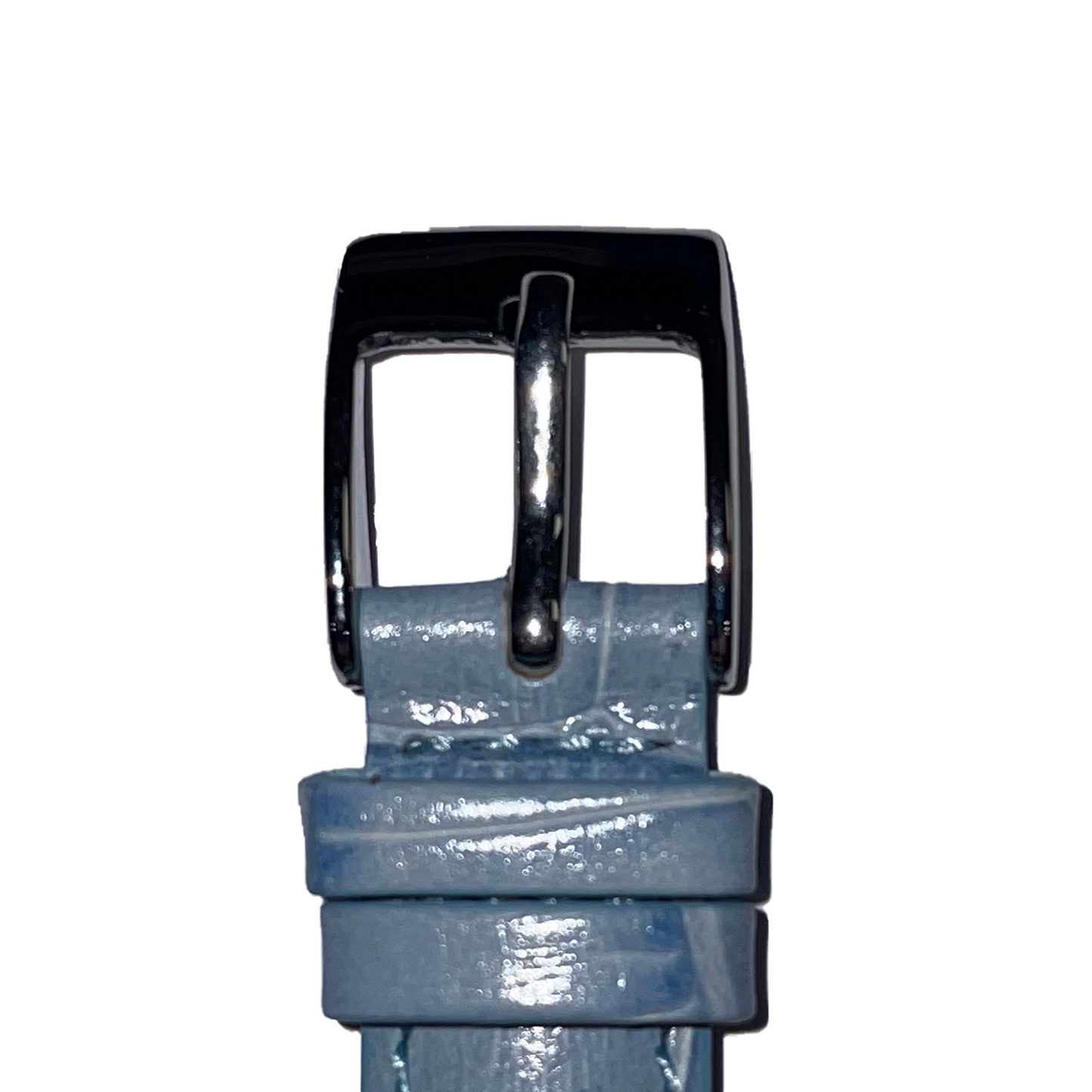 Horlogeband - 14mm - Licht blauw - Echt leer