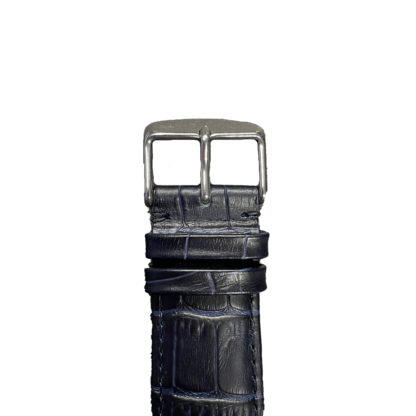 Horlogeband - 24mm - Donker Blauw - Echt leer