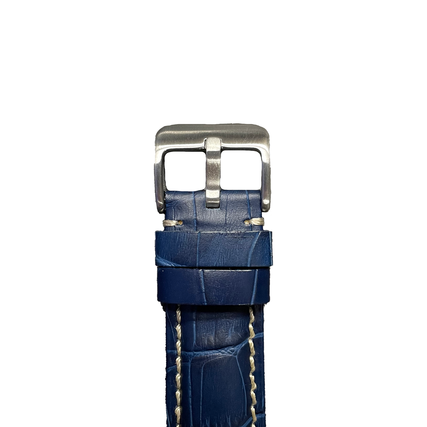 Horlogeband - 22mm - Donker Blauw - Echt leer