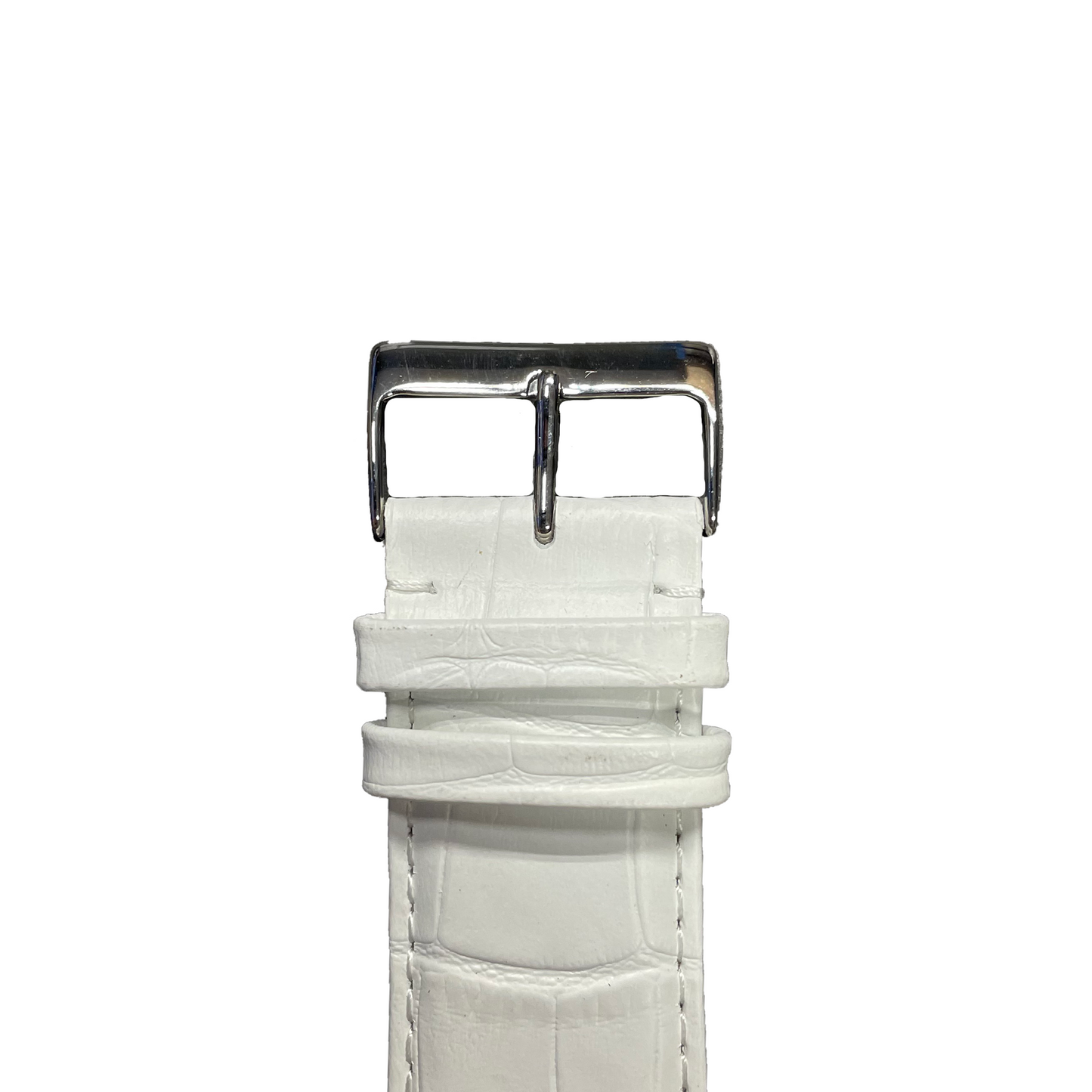 Horlogeband - 26 mm - Wit - Echt leer