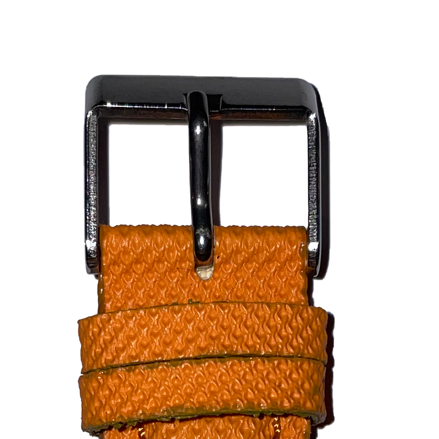 Horlogeband - 18mm - Oranje - Echt leer