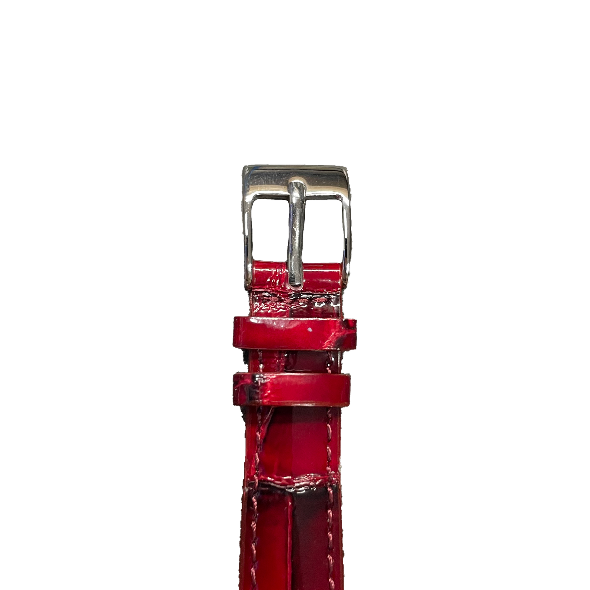 Horlogeband 16mm Rood Leder