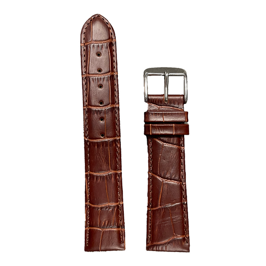 Horlogeband - 20 mm - Bruin - Echt leer