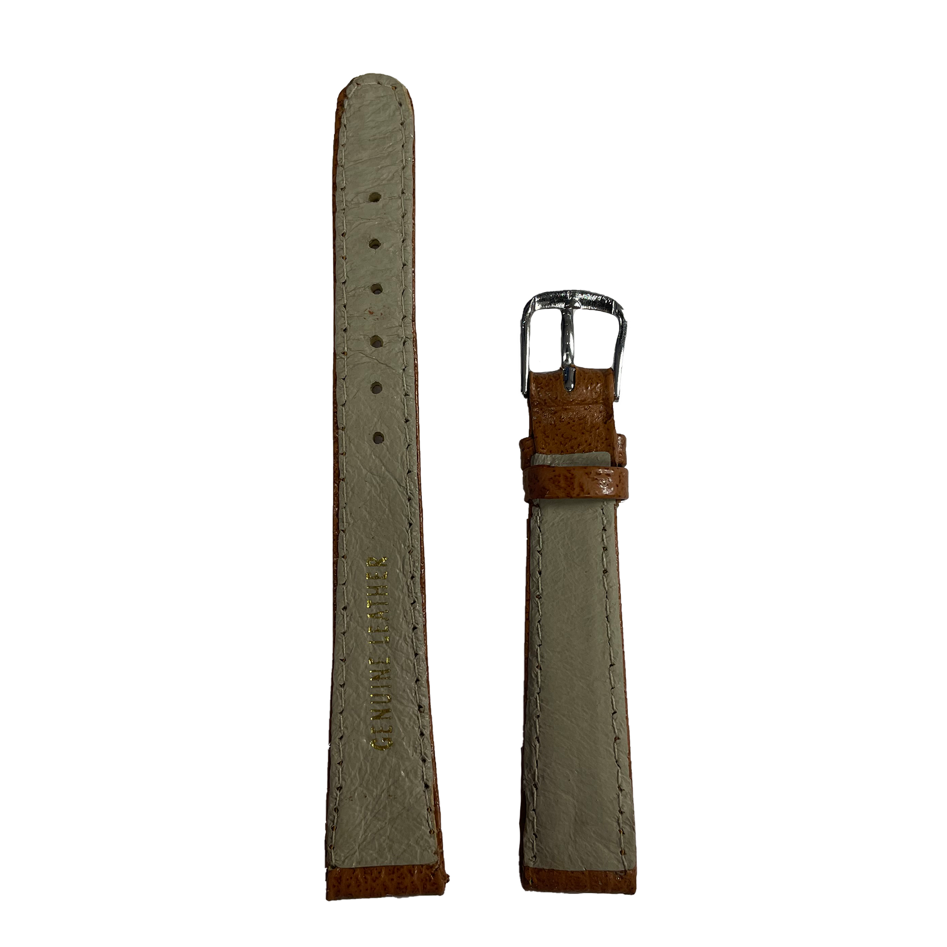 Horlogeband - 14mm - Bruin - Echt leer