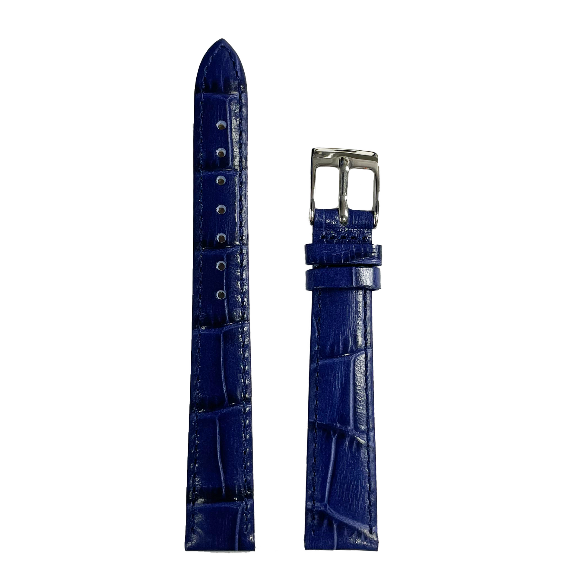 Horlogeband - 14mm - Blauw - Echt leer