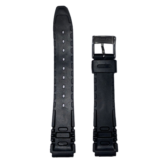 Horlogeband - 14 mm - Zwart - silicone band