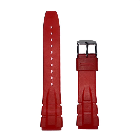Horlogeband - 18mm - Rood - Silicone band