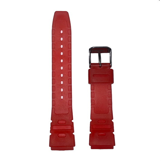 Horlogeband - 18mm - Rood - Silicone band