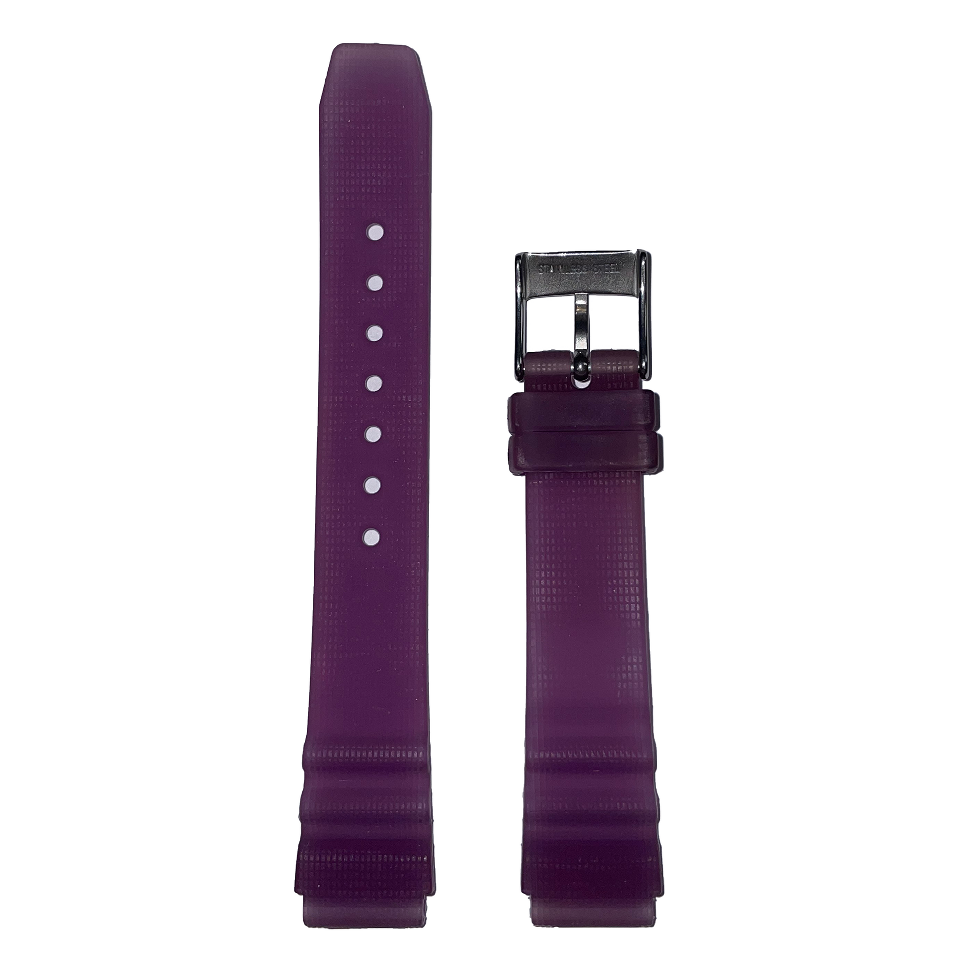 Horlogeband - 16mm - Paars - Siliconen