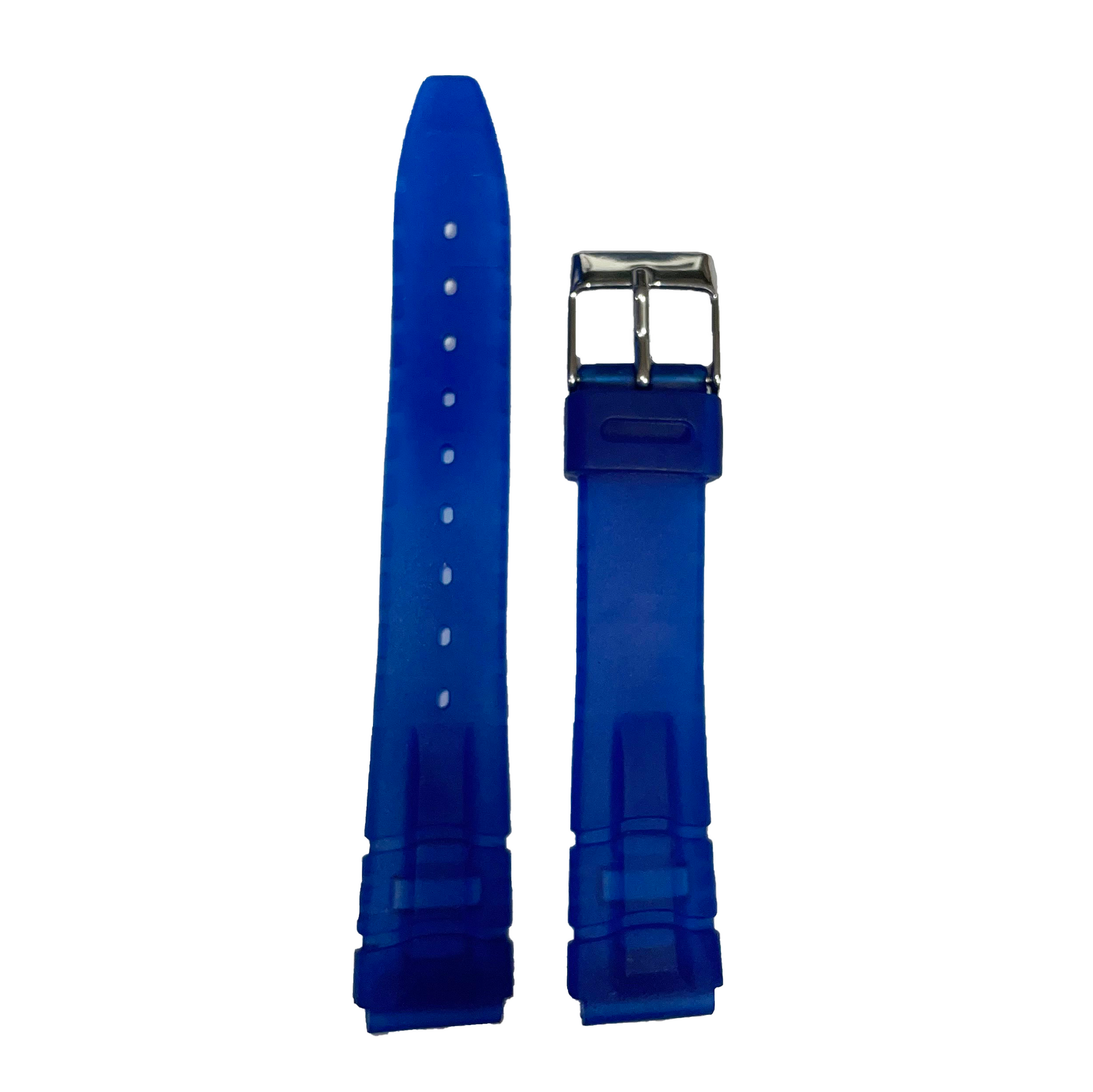Horlogeband - 16mm - Blauw - Siliconen