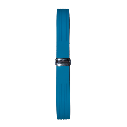 Horlogeband - 20mm - Blauw - Siliconen