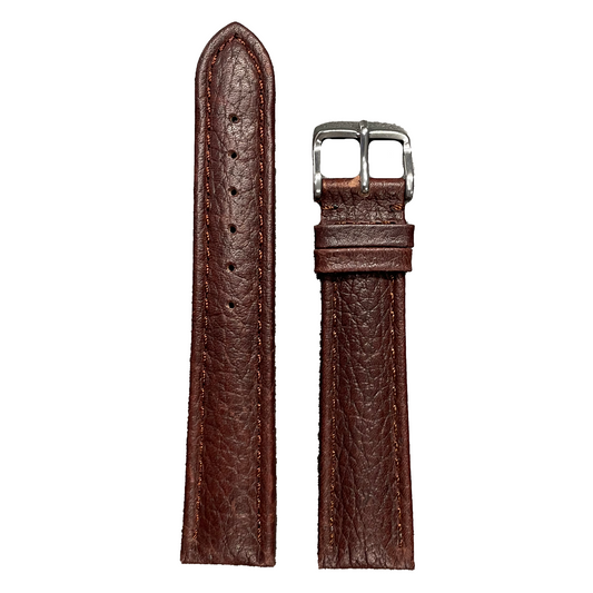 Horlogeband - 20 mm - Bruin - Echt leer