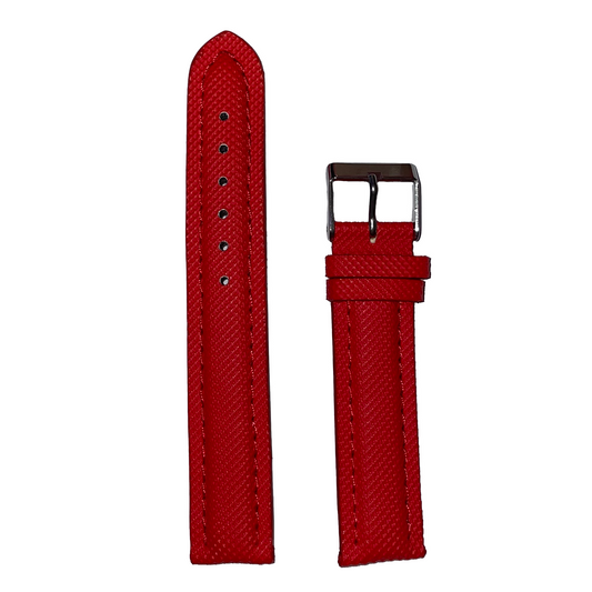 Horlogeband - 18mm - Rood - Echt leer