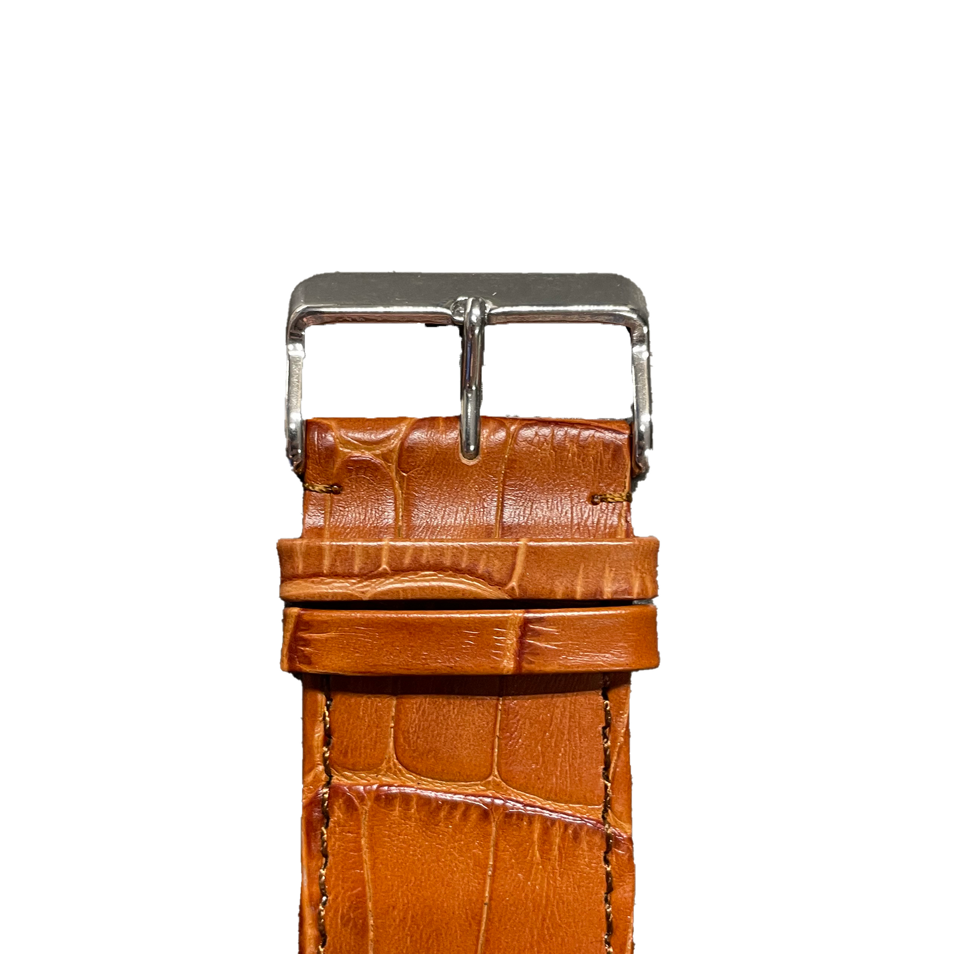 Horlogeband - 30 mm - Cognac bruin - Echt leer