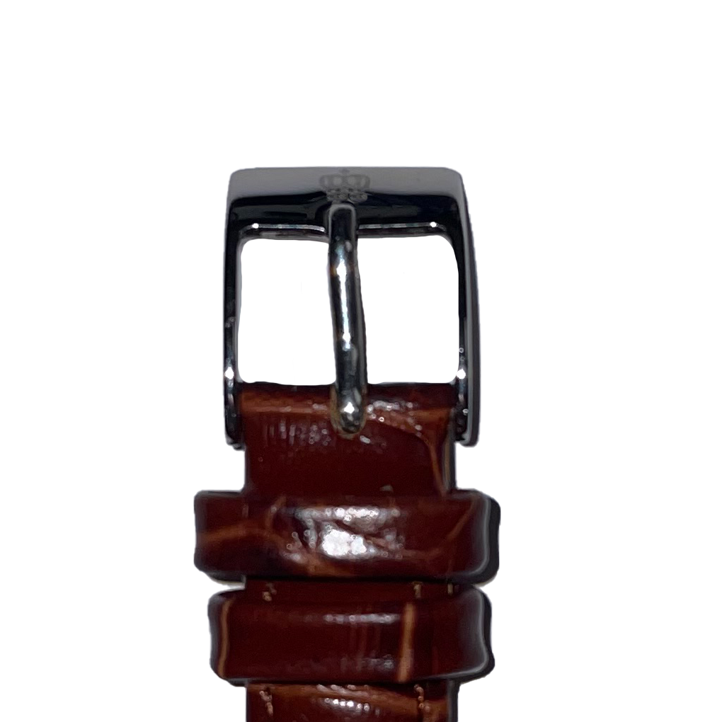 Horlogeband - 14mm - Donker bruin - Echt leer