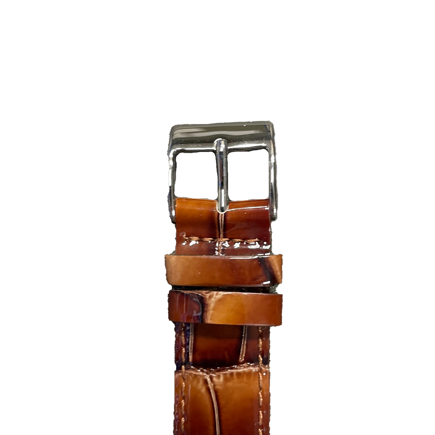 Horlogeband - 16 mm - Cognac bruin - Echt leer