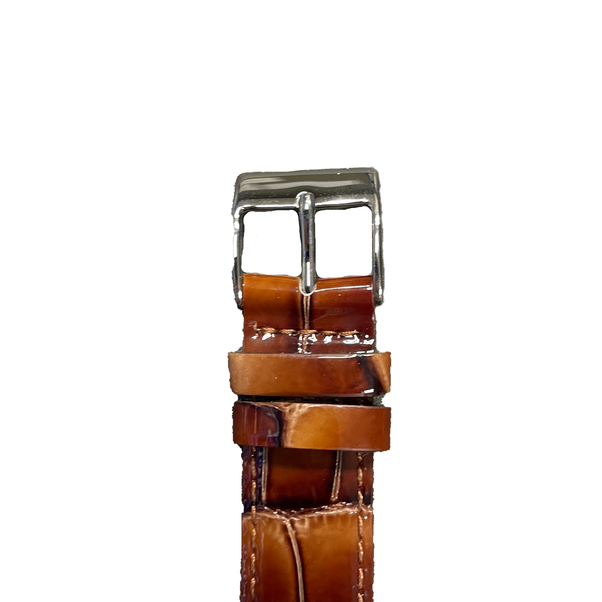 Horlogeband - 16 mm - Cognac bruin - Echt leer