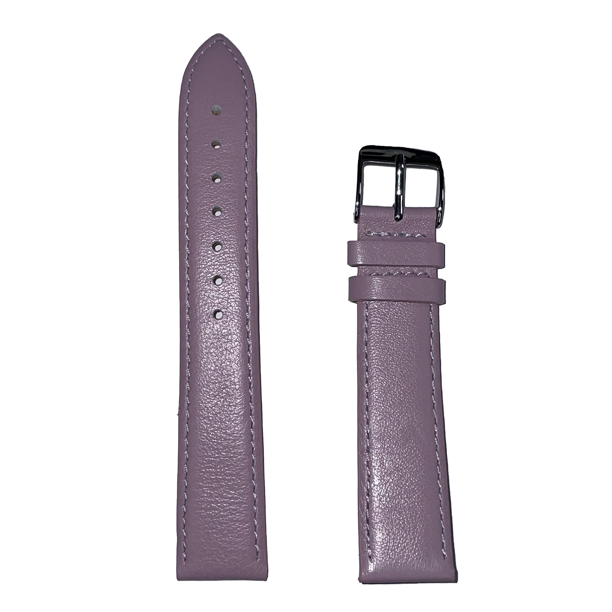 Horlogeband - 18mm - Licht paars - Echt leer