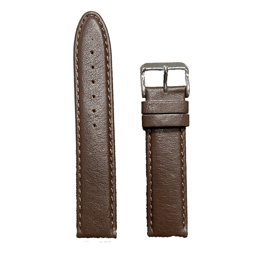Horlogeband - 20mm - Bruin - Echt leer
