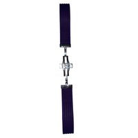 Horlogeband - 20mm - Paars - Effen silicone band met lijnen - Roestvrijstalen gesp