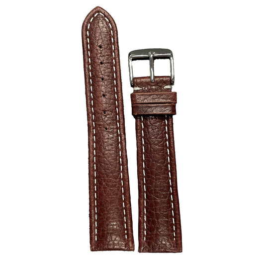 Horlogeband - 20 mm - Bruin - Echt leer